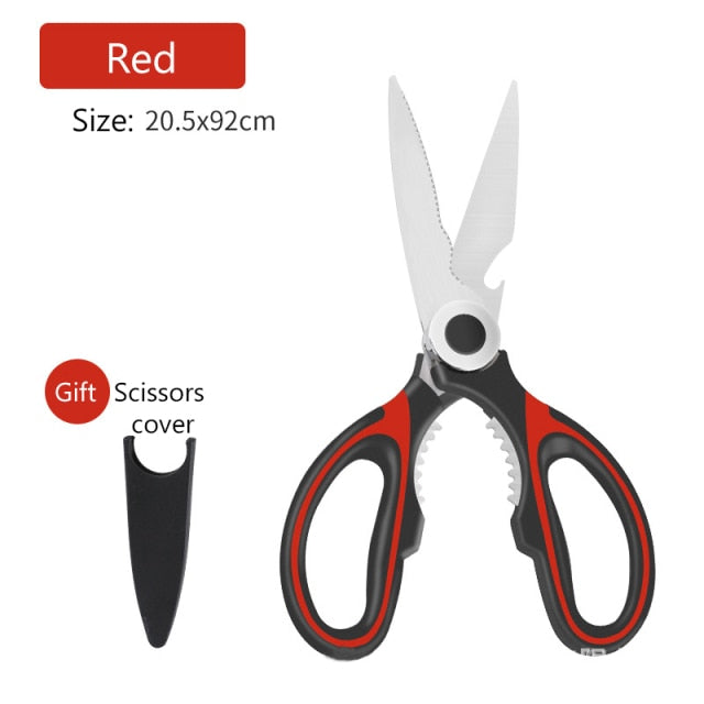 New Kitchen Stainless Steel Multifunctional Removeable Scissors Detachable  Fishbone Scissors Outdoor Tools Professional Knife